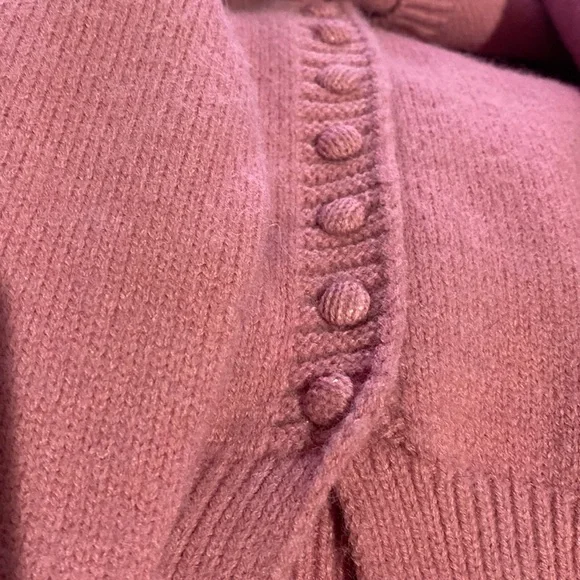 Cider Sweater Cardigan L Pink Stretchy Long Sleeve Buttons Acrylic Polyester - Picture 12 of 15